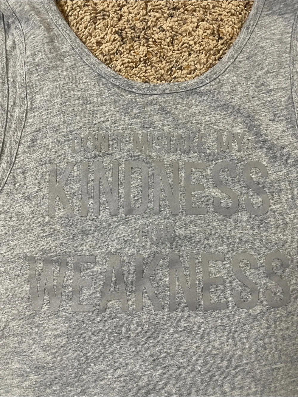 Grey Graphic Tank Top 